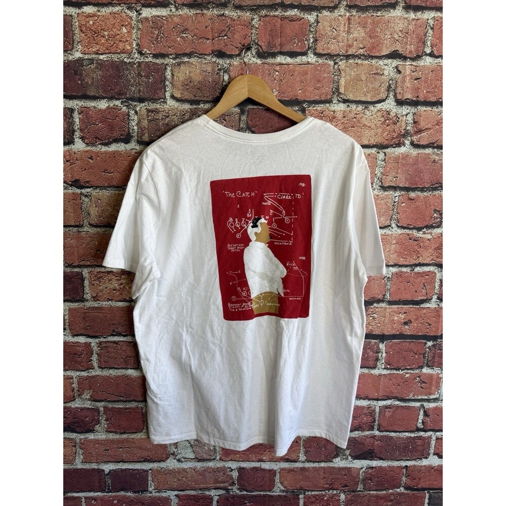 Levis x 49ers Mens White Short Sleeve Bill Walsh Graphic Shirt Size XL